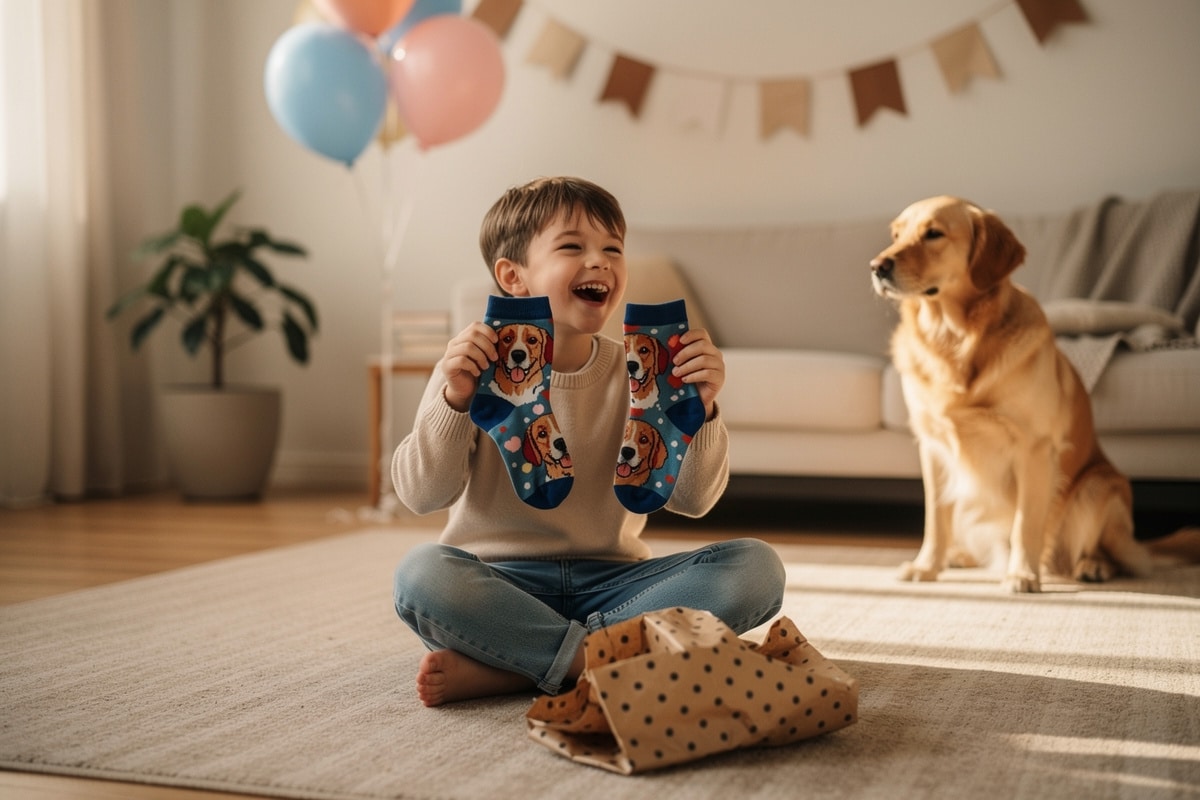 Cadeau rigolo pour enfant : les chaussettes personnalisées qui marquent plus qu'un jouet 22 cadeaux chaussettes personnalisées